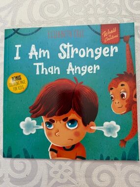 'I Am Stronger Than Anger' Kids Book - Teal & Orange